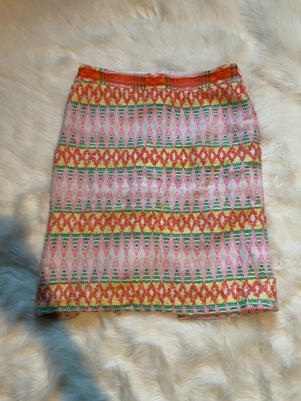 Milly Pink Multicolor Geometric Pencil Skirt